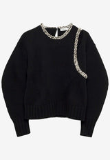 Simkhai Monroe Crystal-Embellished Sweater Black