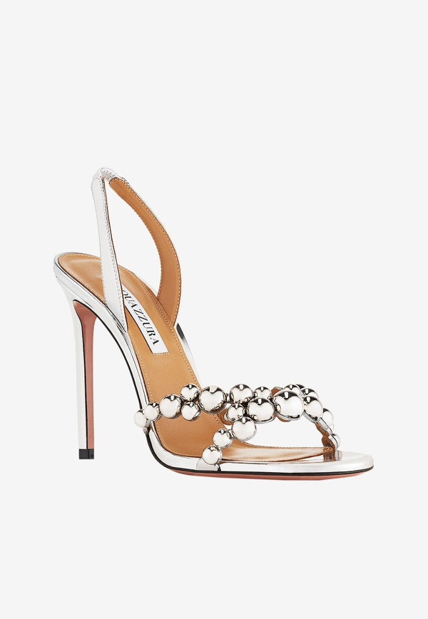 Aquazzura Bubbles 105 Slingback Sandals BLEHIGS0-SSYCCC SILVER