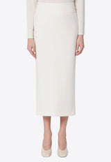 Max Mara Blocco Zipped Midi Skirt White BLOCCOCO/Q_MAXM-001