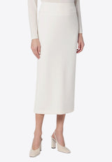 Max Mara Blocco Zipped Midi Skirt White BLOCCOCO/Q_MAXM-001