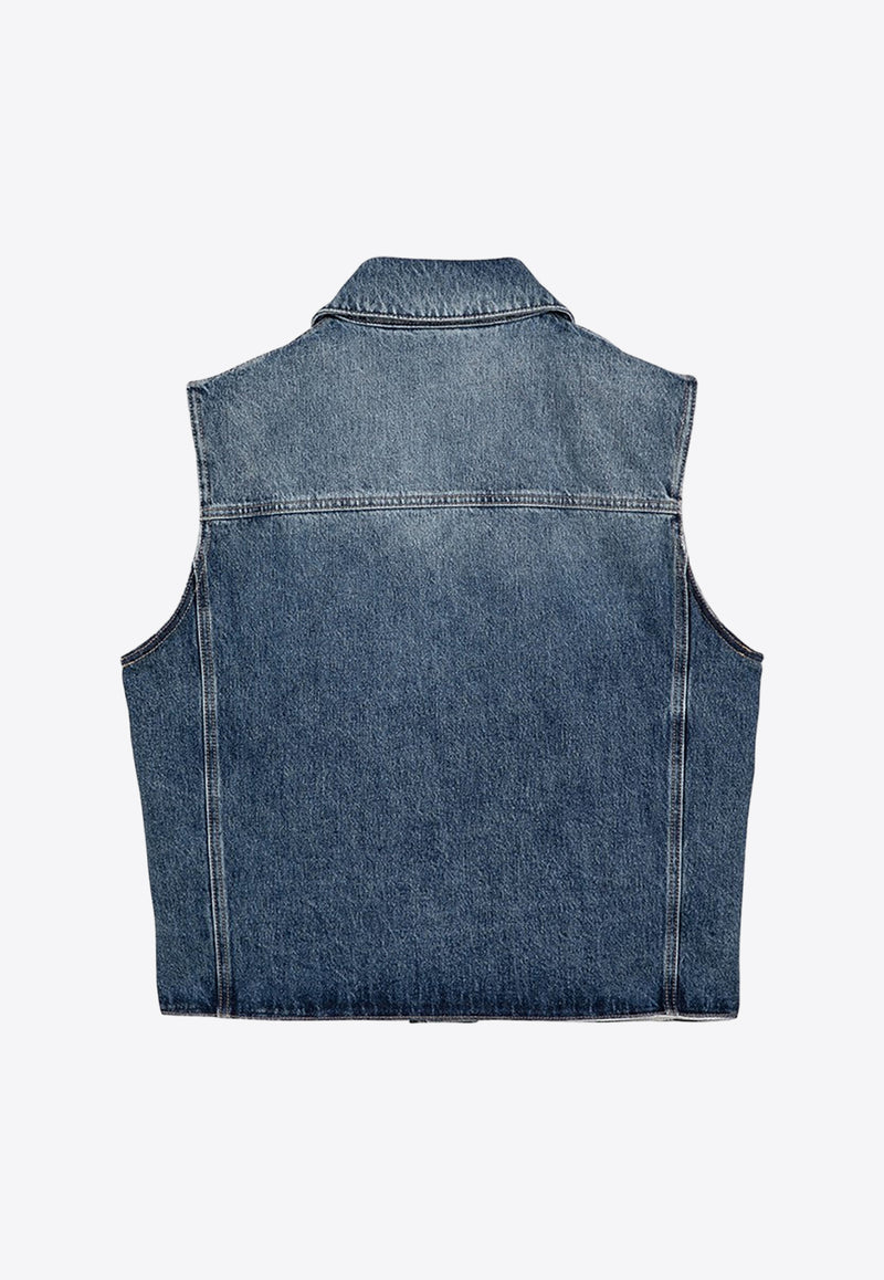 Givenchy Washed Denim Vest BM01795Y99/O_GIV-415 Blue