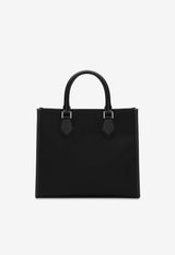 Dolce 
Gabbana Small Rubberized Logo Top Handle Bag Black BM2272 AG182 8B956