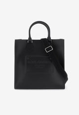 Dolce 
Gabbana Logo-Embossed Top Handle Bag in Leather Black BM2273 AG218 80999