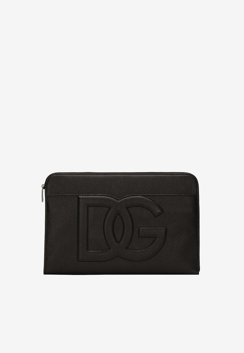 Dolce 
Gabbana Large Leather Pouch BM2337 A8034 80999 Black