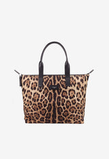 Dolce 
Gabbana Adamo Leopard Print Tote Bag Brown BM2375A6F30_HY13M