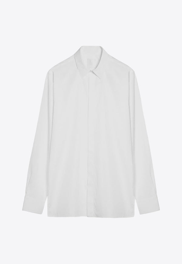 Givenchy Long-Sleeved Poplin Shirt BM60PQ15JT/P_GIV-100 White