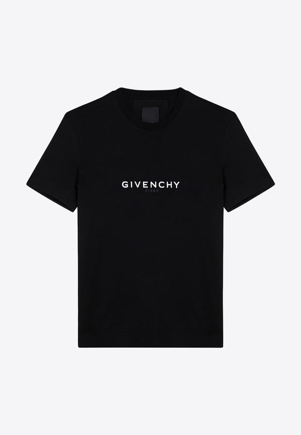 Givenchy Reverse Logo Oversized T-shirt BM71533Y6B/P_GIV-001 Black