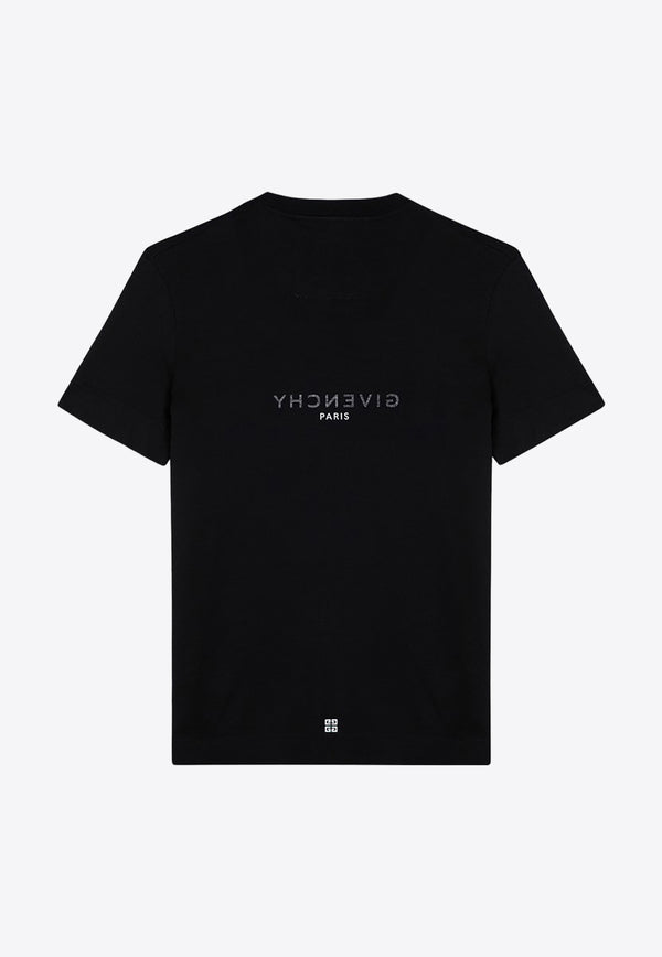 Givenchy Reverse Logo Oversized T-shirt BM71533Y6B/P_GIV-001 Black