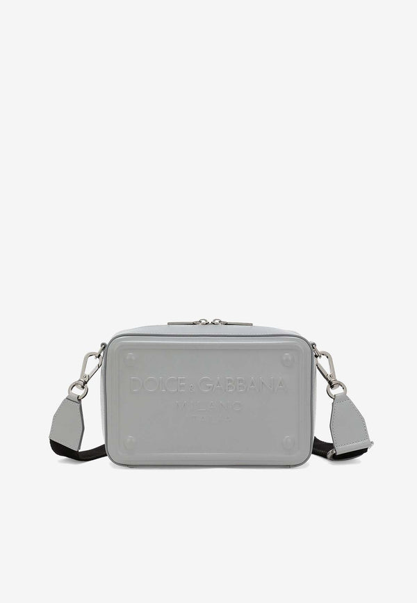 Dolce 
Gabbana DG Milano Calf Leather Crossbody Bag Gray BM7329 AG218 80753