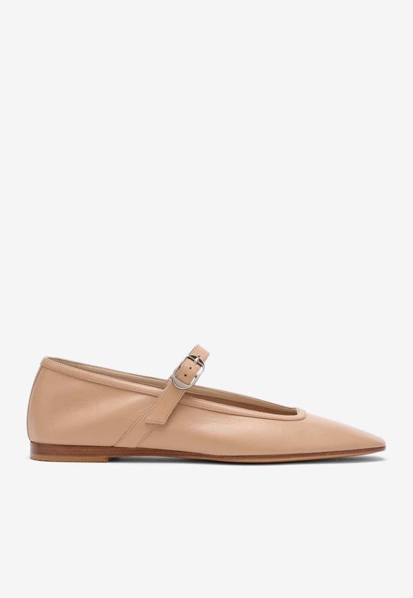 Le Monde Béryl Mary-Jane Nappa Leather Ballet Flats Beige BMJLEA/O_LEMOB-FAW