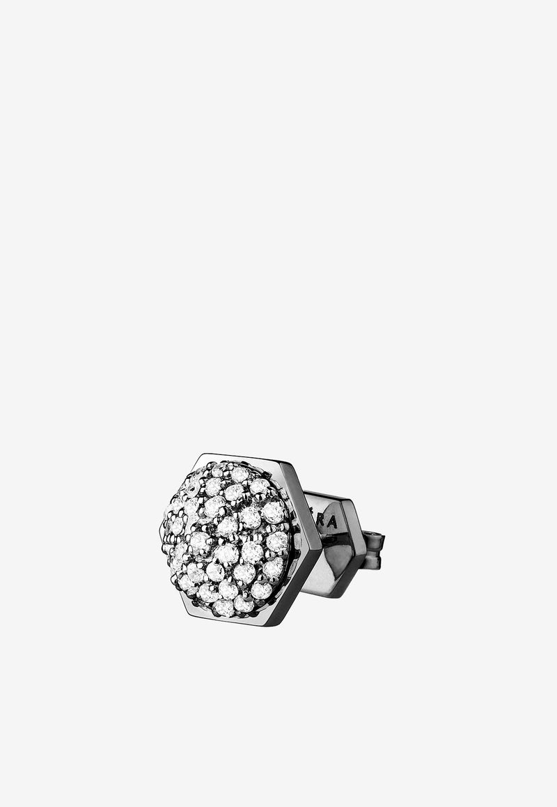 EÉRA Bolt Diamond Stud Earring in 18-karat white Gold Gray BOERFP03U1