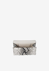 Jimmy Choo Mini Bohemia Snake Print Leather Shoulder Bag BOHEMIA HYV ROCCIA/DARK SILVER