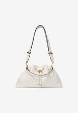 Jimmy Choo Medium Cinch Leather Shoulder Bag BON BON BCKT E/W HUT LATTE/GOLD