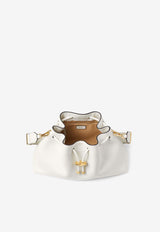 Jimmy Choo Medium Cinch Leather Shoulder Bag BON BON BCKT E/W HUT LATTE/GOLD