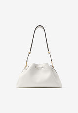 Jimmy Choo Medium Cinch Leather Shoulder Bag BON BON BCKT E/W HUT LATTE/GOLD