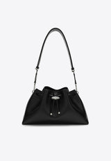 Jimmy Choo Cinch M Leather Shoulder Bag BONBONBCKTEWHUT/P_JIMCH-BS Black