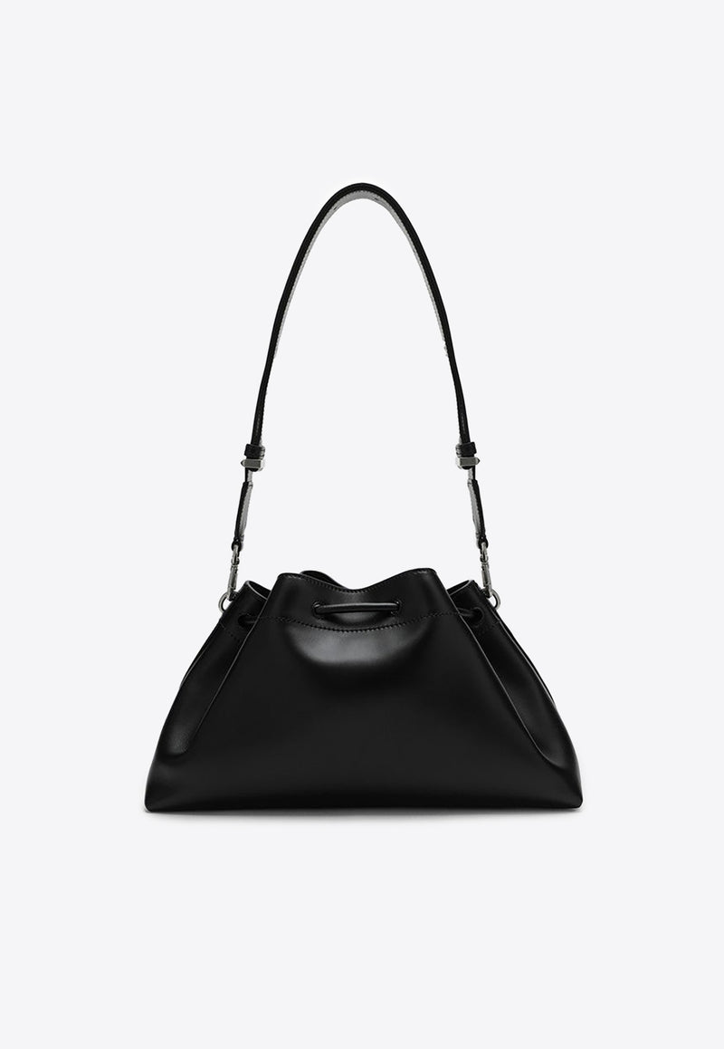 Jimmy Choo Cinch M Leather Shoulder Bag BONBONBCKTEWHUT/P_JIMCH-BS Black