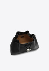 Jimmy Choo Cinch M Leather Shoulder Bag BONBONBCKTEWHUT/P_JIMCH-BS Black