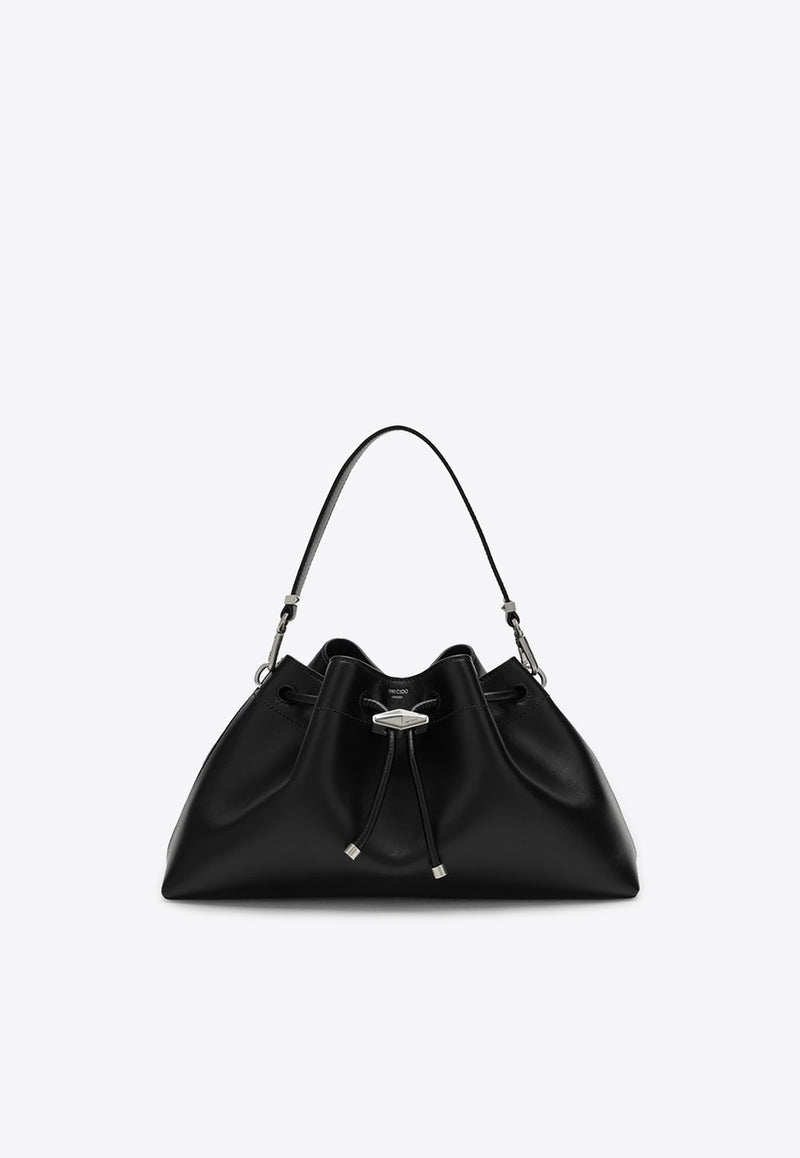 Jimmy Choo Cinch M Leather Shoulder Bag BONBONBCKTEWHUT/P_JIMCH-BS Black