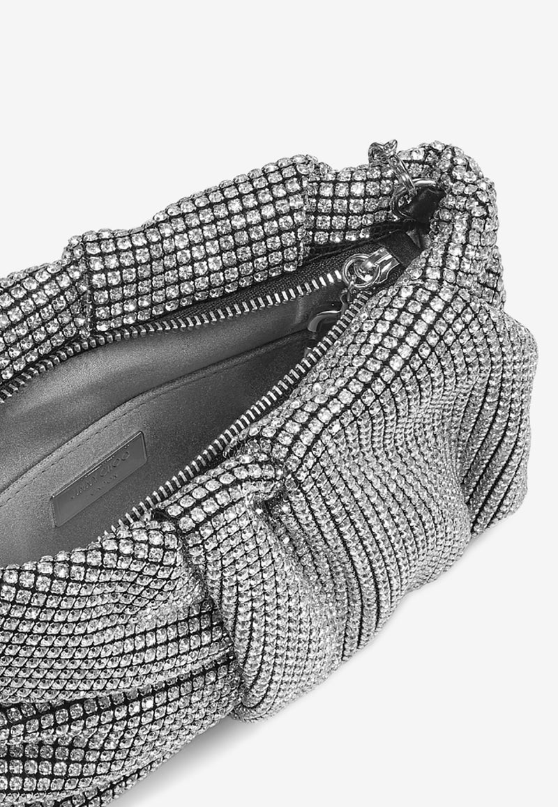 Bonny Crystal Mesh Clutch Bag Jimmy Choo BONNY CLUTCH BXQ SILVER