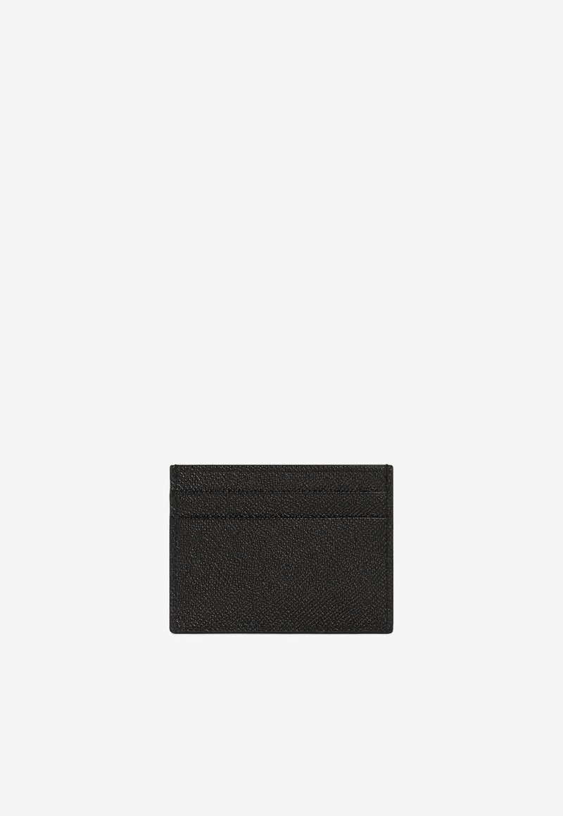 Dolce 
Gabbana Logo Plate Leather Cardholder Black BP0330 AG219 80999