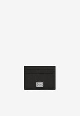 Dolce 
Gabbana Logo Plate Leather Cardholder Black BP0330 AG219 80999