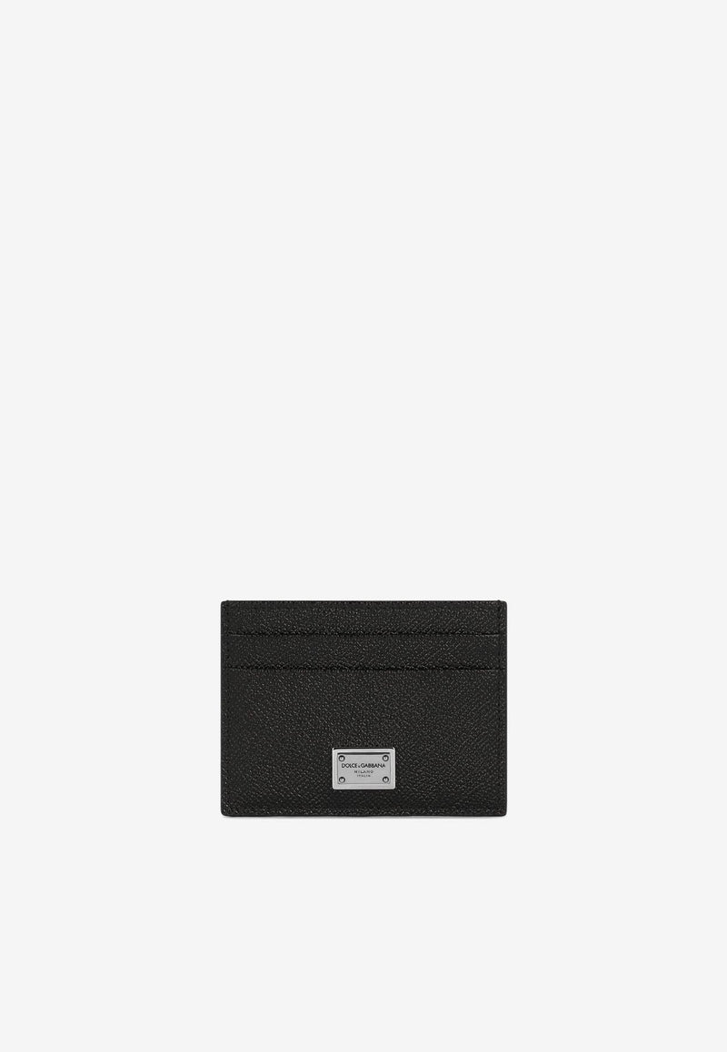 Dolce 
Gabbana Logo Plate Leather Cardholder Black BP0330 AG219 80999