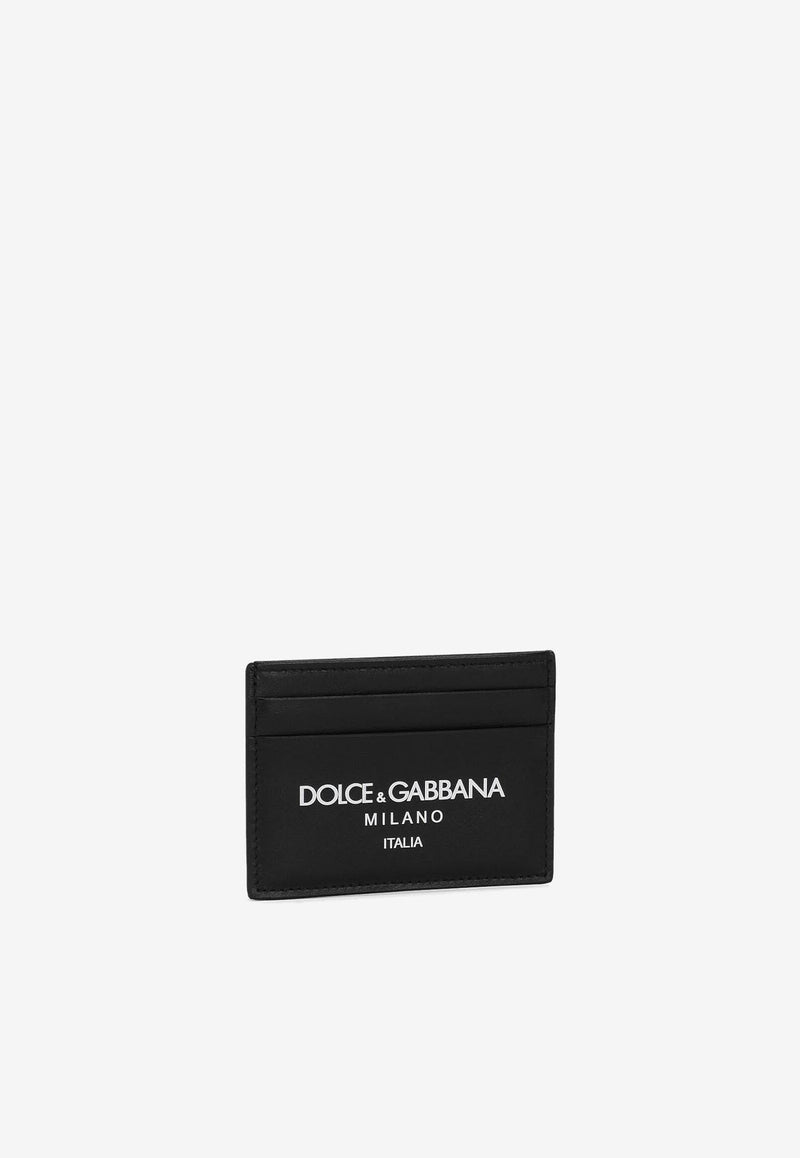 Dolce 
Gabbana Logo Calfskin Cardholder Black BP0330 AN244 HNII7