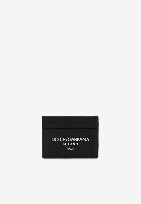 Dolce 
Gabbana Logo Calfskin Cardholder Black BP0330 AN244 HNII7