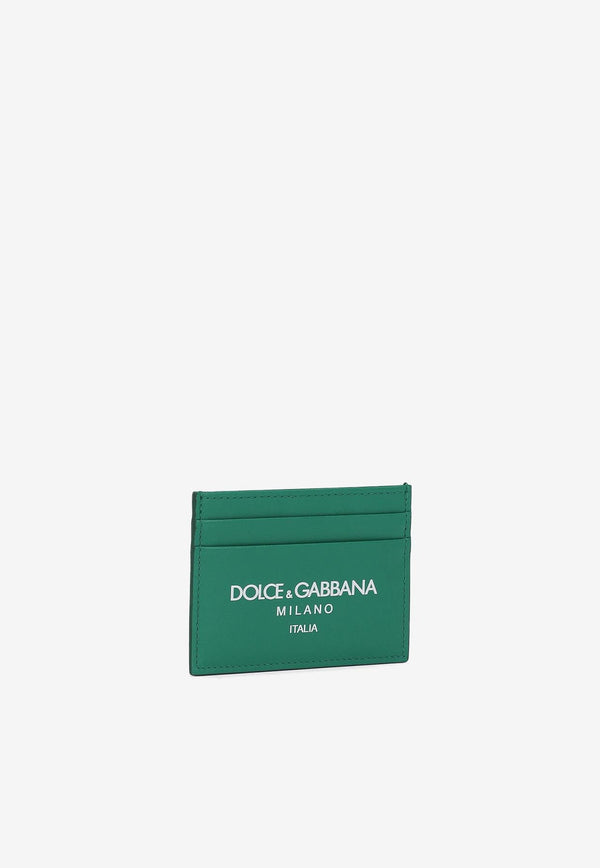 Dolce 
Gabbana Logo Calfskin Cardholder Green BP0330 AN244 HVII7