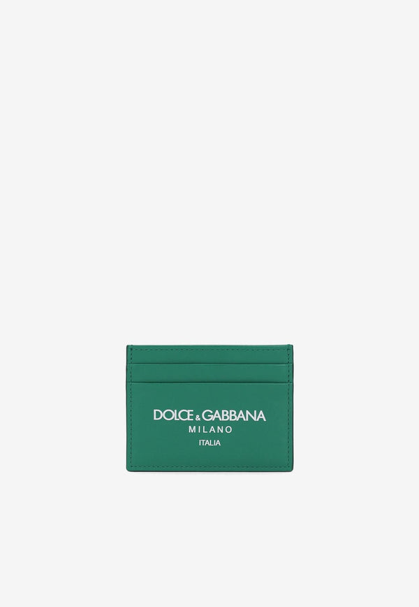 Dolce 
Gabbana Logo Calfskin Cardholder Green BP0330 AN244 HVII7