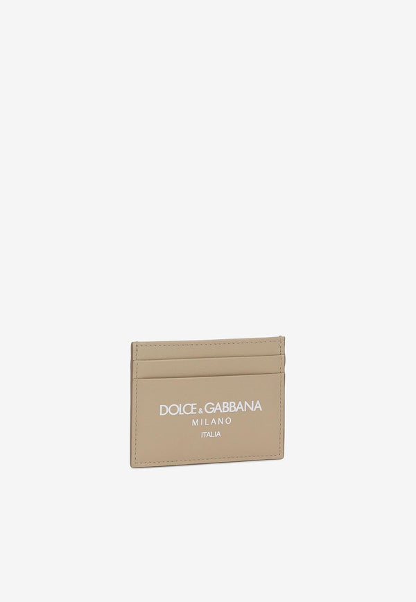 Dolce 
Gabbana Logo Calfskin Cardholder Beige BP0330 AN244 HYII7