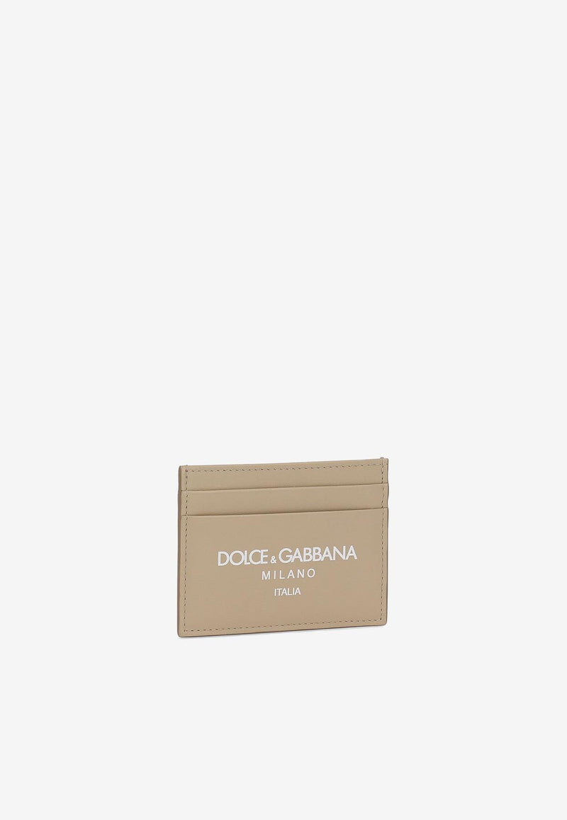 Dolce 
Gabbana Logo Calfskin Cardholder Beige BP0330 AN244 HYII7