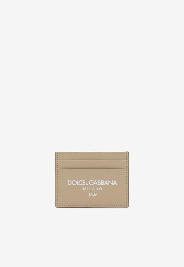 Dolce 
Gabbana Logo Calfskin Cardholder Beige BP0330 AN244 HYII7