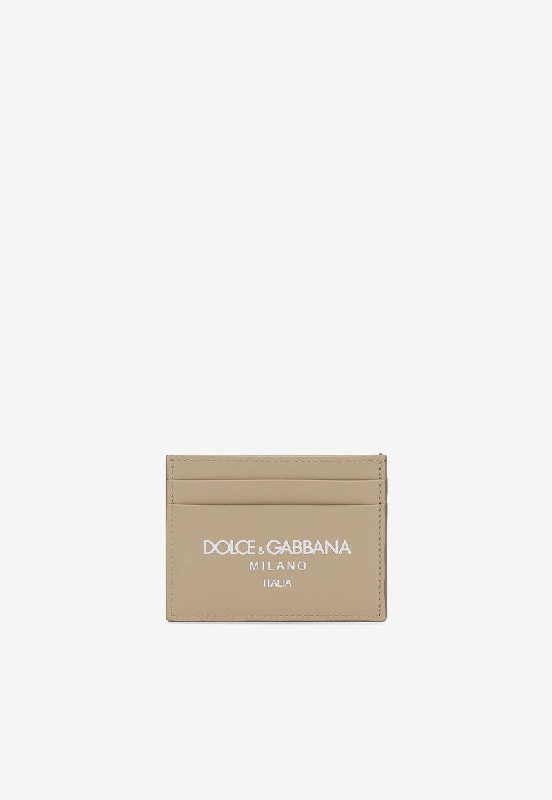 Dolce 
Gabbana Logo Calfskin Cardholder Beige BP0330 AN244 HYII7