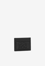 Dolce 
Gabbana DG Logo Deerskin Print Leather Cardholder Black BP0330 AT489 80999