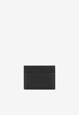 Dolce 
Gabbana DG Logo Deerskin Print Leather Cardholder Black BP0330 AT489 80999