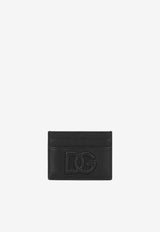 Dolce 
Gabbana DG Logo Deerskin Print Leather Cardholder Black BP0330 AT489 80999