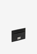 Dolce 
Gabbana Logo Plaque Dauphine Leather Cardholder Black BP0330AG219/Q_DOLCE-80999