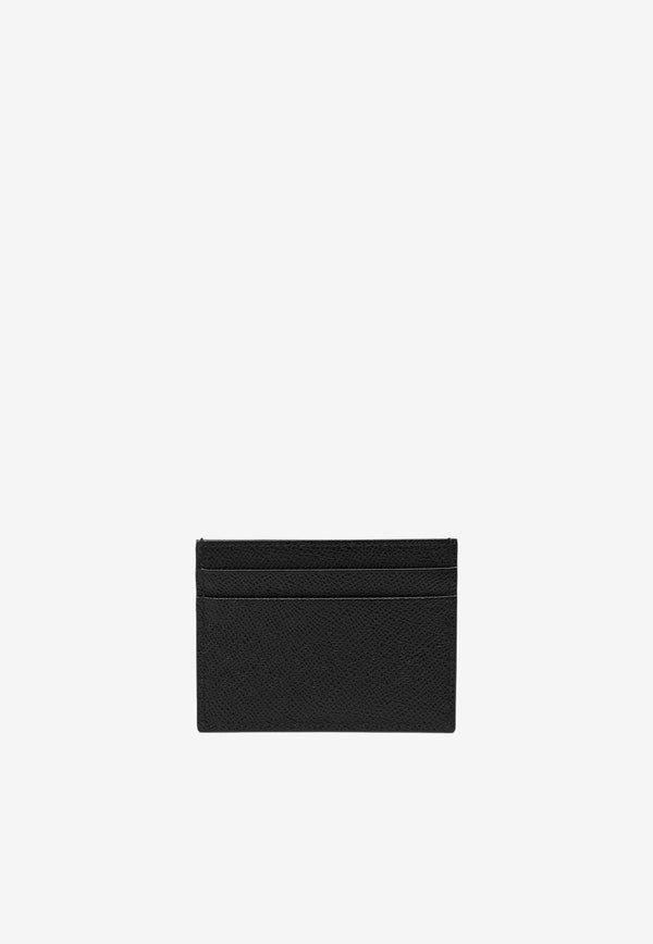 Dolce 
Gabbana Logo Plaque Dauphine Leather Cardholder Black BP0330AG219/Q_DOLCE-80999