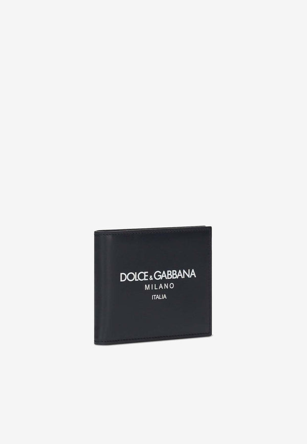 Dolce 
Gabbana DG Milano Bi-Fold Wallet in Calf Leather Navy BP1321 AN244 HBII7