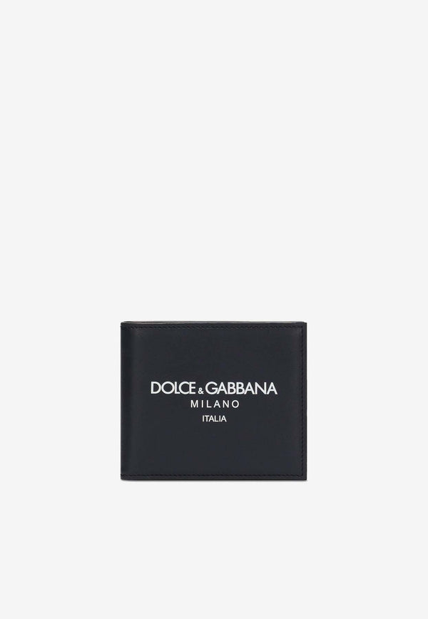 Dolce 
Gabbana DG Milano Bi-Fold Wallet in Calf Leather Navy BP1321 AN244 HBII7