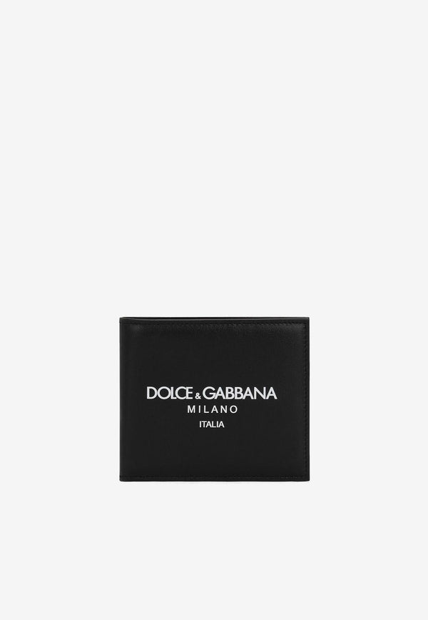 Dolce 
Gabbana Milano Logo Bi-Fold Wallet Black BP1321 AN244 HNII7