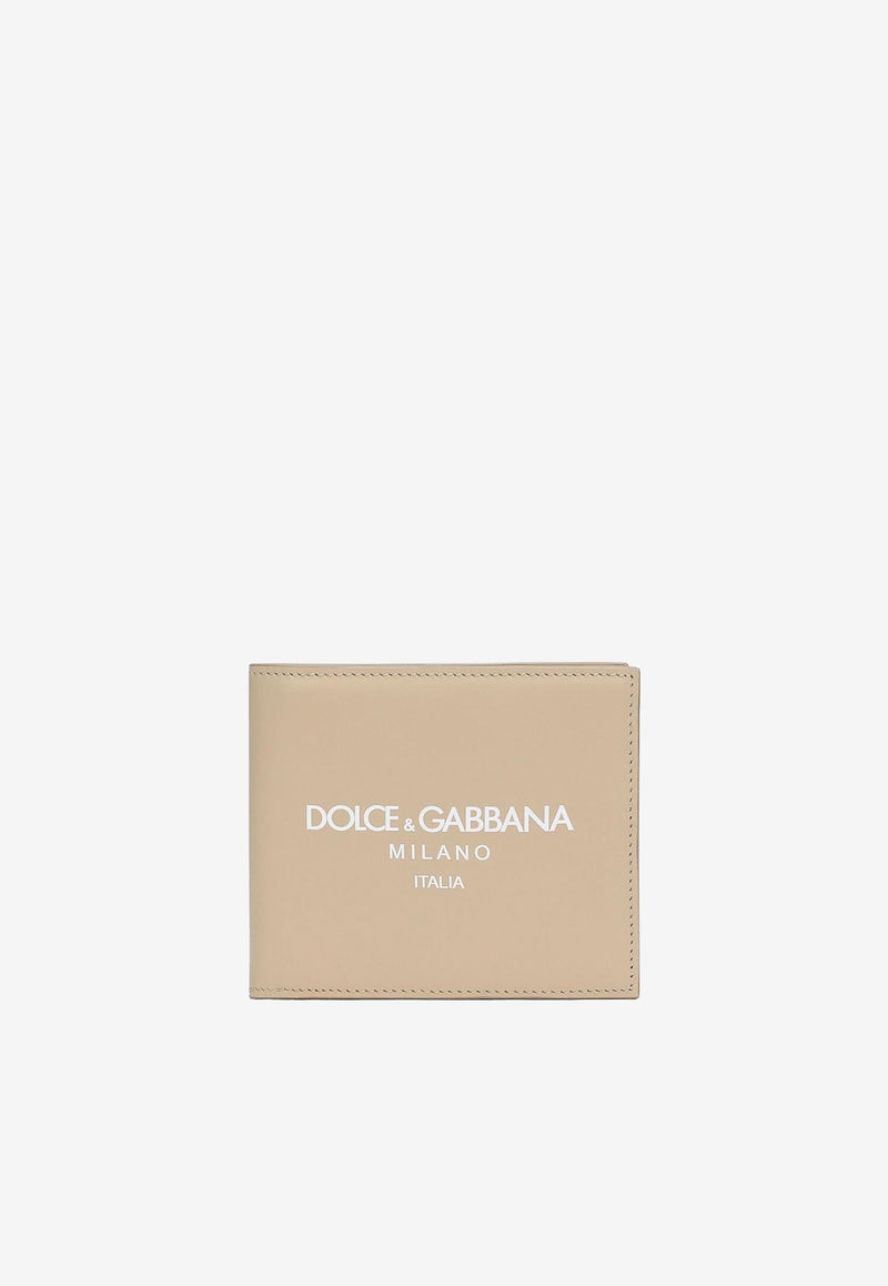 Dolce 
Gabbana Milano Logo Bi-Fold Wallet Beige BP1321 AN244 HYII7