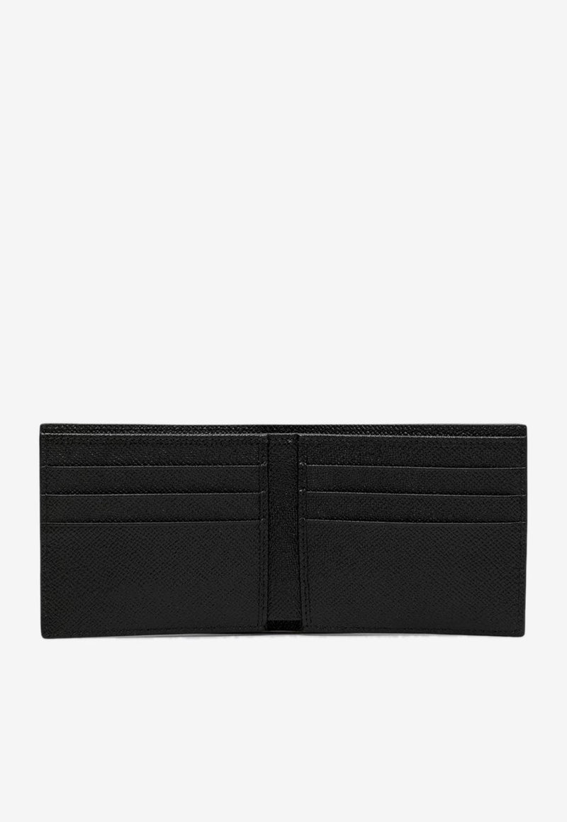 Dolce 
Gabbana Logo Plaque Leather Bi-Fold Wallet Black BP1321AG219/Q_DOLCE-80999