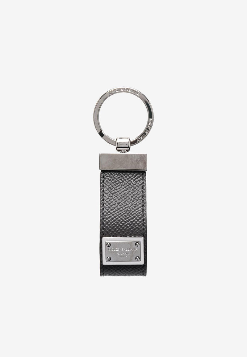 Dolce 
Gabbana Logo Plate Keyring Gray BP1371 AG219 8H708