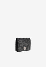 Dolce 
Gabbana Logo Jacquard Bi-Fold Wallet Beige BP1643 AJ705 8B969