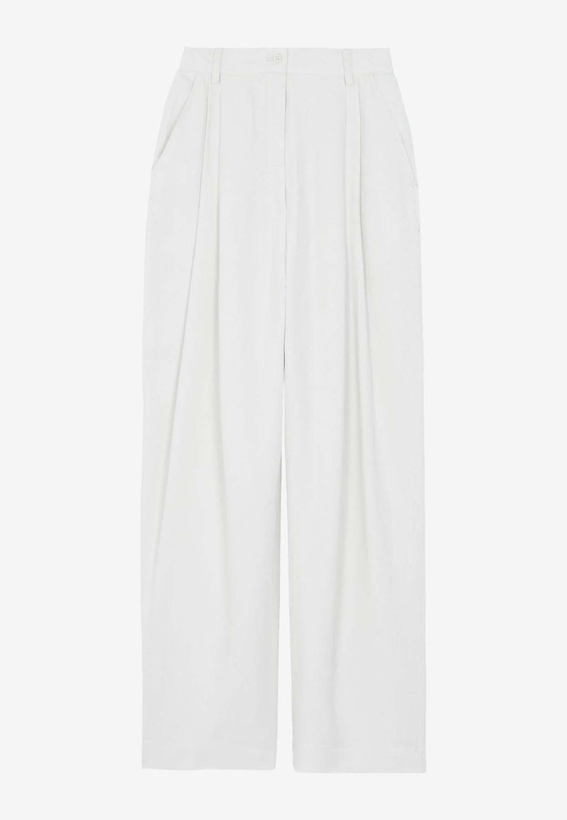 The Frankie Shop Piper Pleated Pants BPAPIP000WHITE