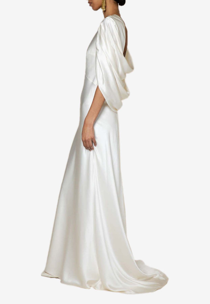 ROKSANDA Oriana Draped Silk Gown Ivory BRIDAL_AW23_H2070B-1IVORY