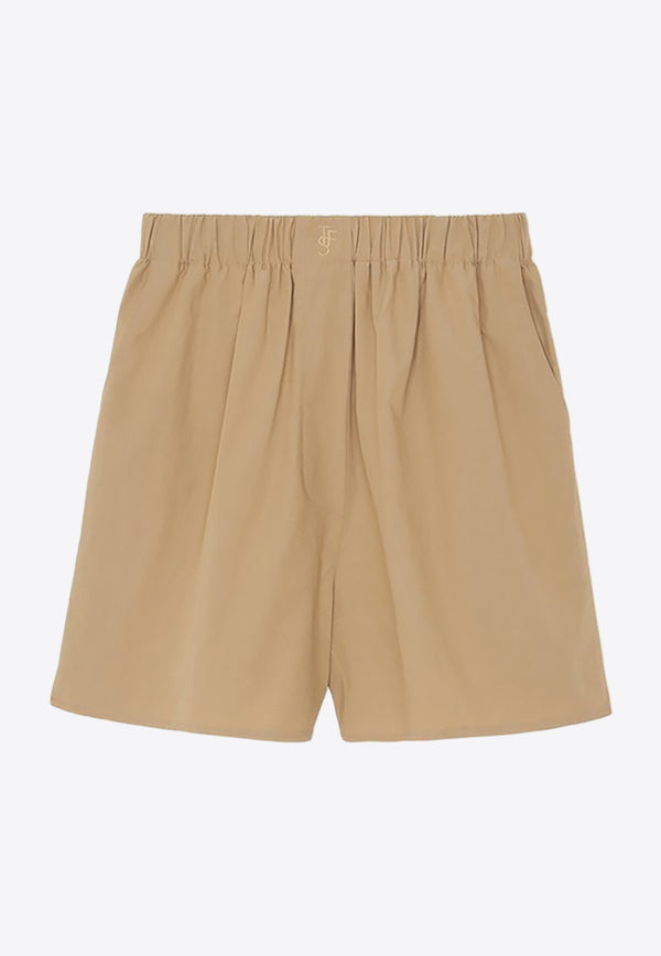 The Frankie Shop Lui High-Waist Boxer Shorts Sand BSHLUI515SAND